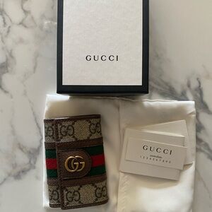 Gucci Brown and Green Key Holder